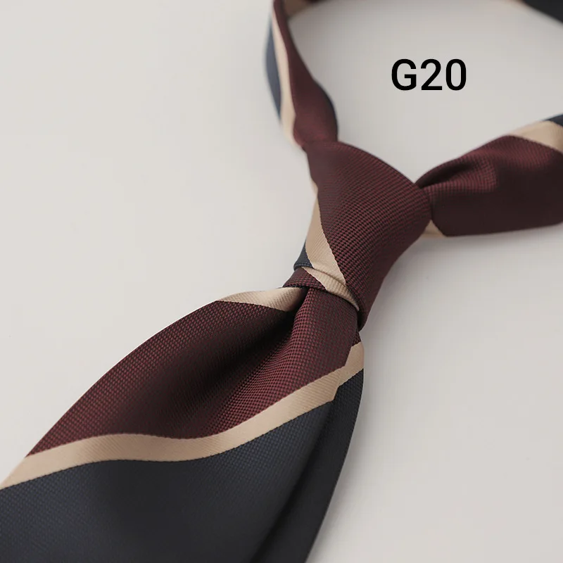 8 cm Herren-Luxus-Krawatten, Herren-Business-Krawatten, Paisley-gestreift, rot, marineblau, handgefertigt, lässige Krawatte, Krawatten, Accessoires – Detail 6