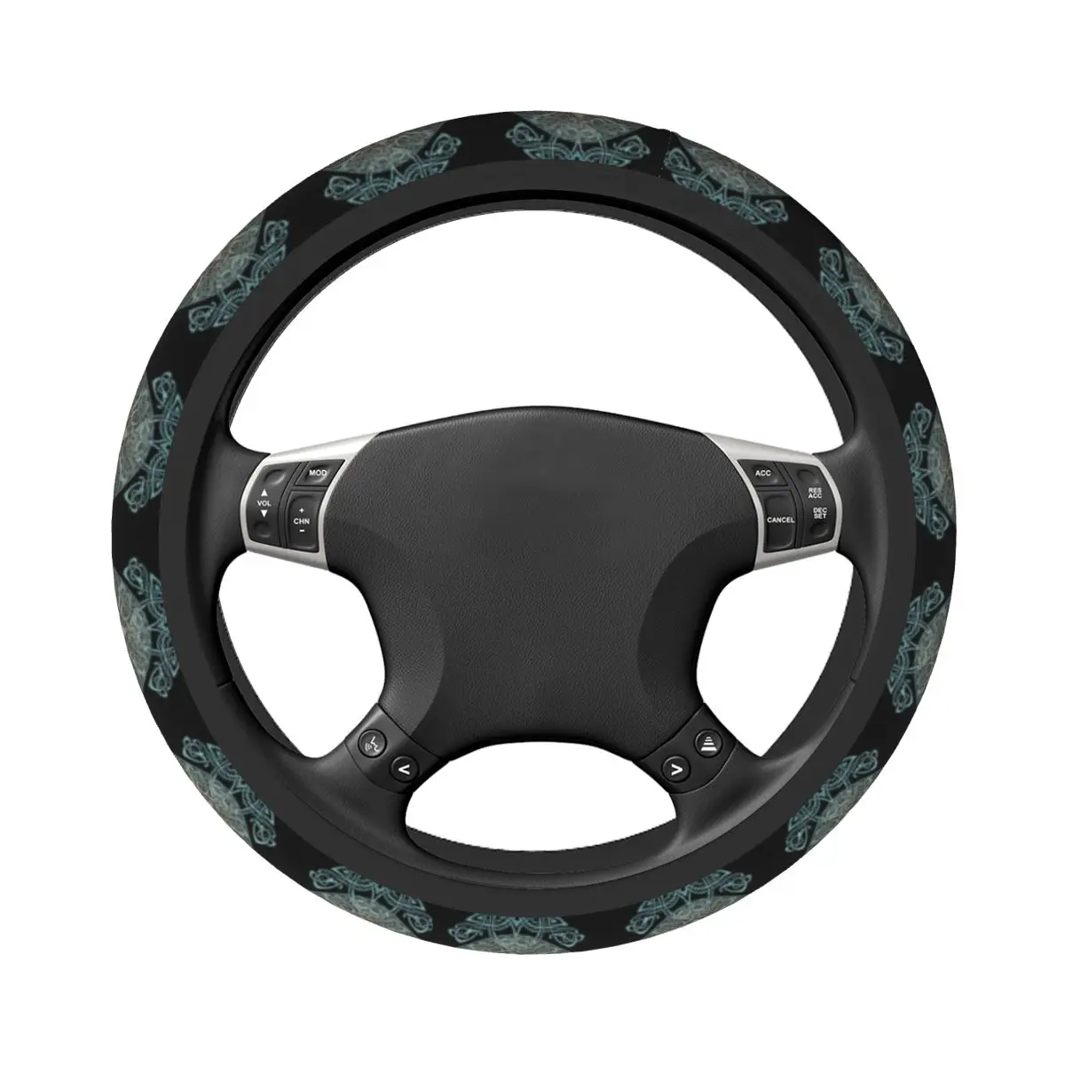 Viking Car Steering Wheel Cover 38cm Yggdrasil Norse Mythology Steering Wheel Protective Cover Car-styling Interior Accessories