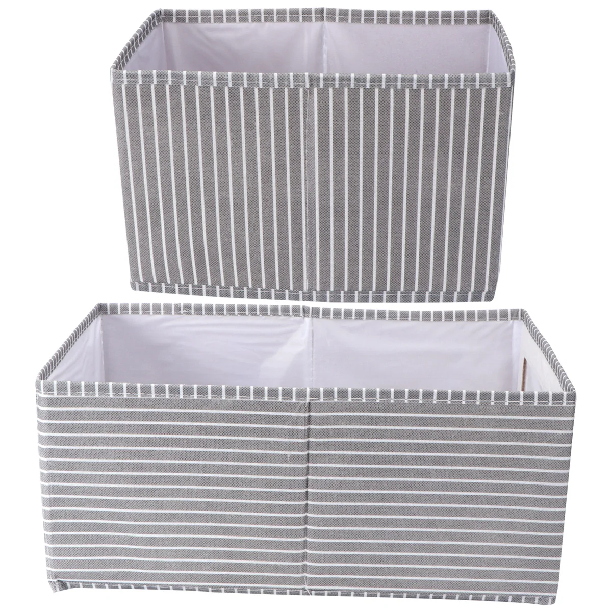 

2Pcs Large Capacity Storage Box Foldable Clothes Organizer for Bedroom Bathroom Home Use Non-Woven Fabric Wardrobe Cloth