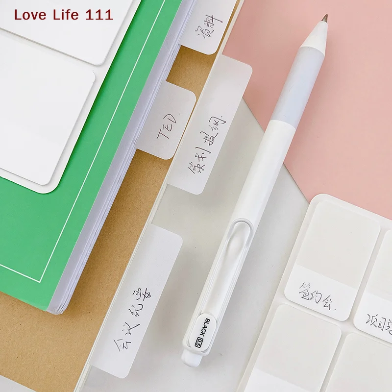 

Новые 40/80/160 страниц матовые простые чистые белые индексные наклейки прозрачные этикетки наклейки DIY липкие заметки офисные школьные принадлежности