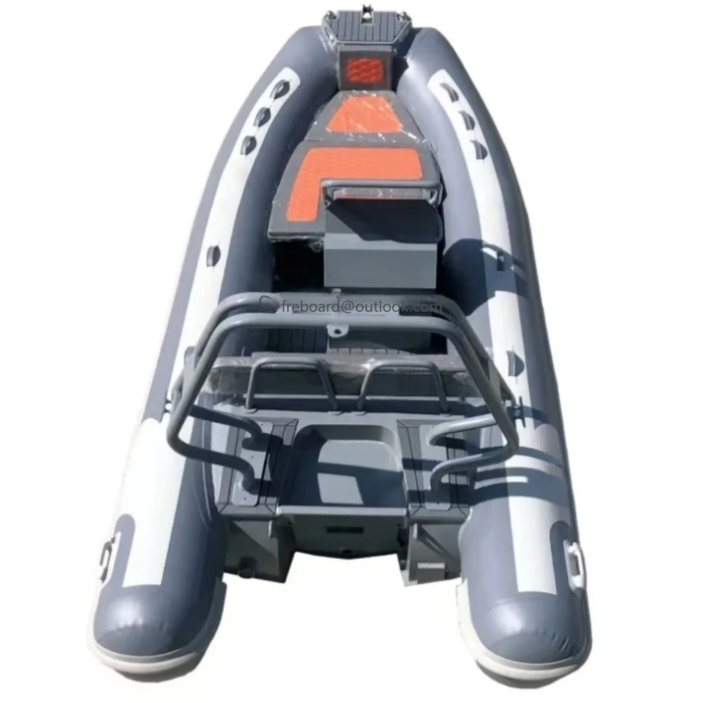 3.9m Inflatable Rigid Folding Rib Boat Ultralight 4-Person Rowing Boat for Entertainment on Rivers