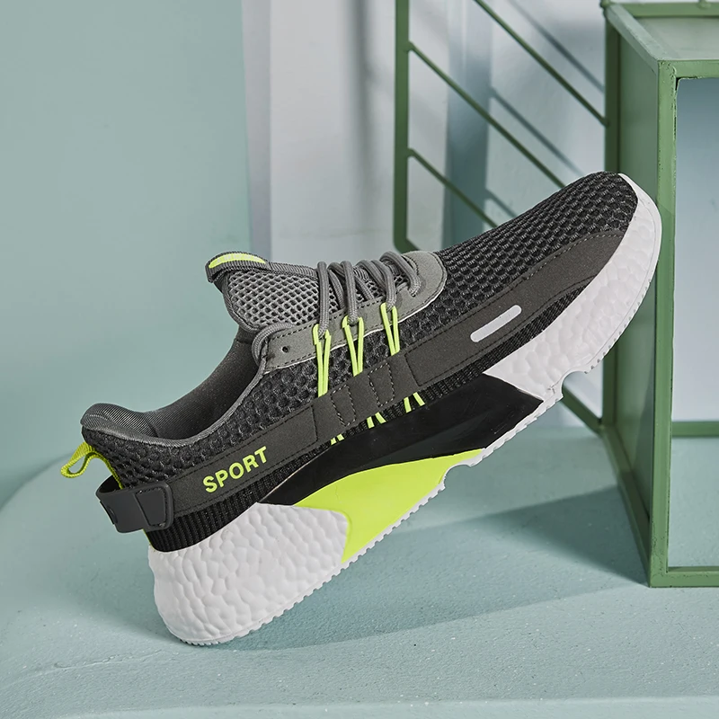 

Four Seasons Men's Shoes 2024 New Breathable Soft Bottom Running Shoes Training Shoes Oversized Lightweight Casual Sports Shoes
