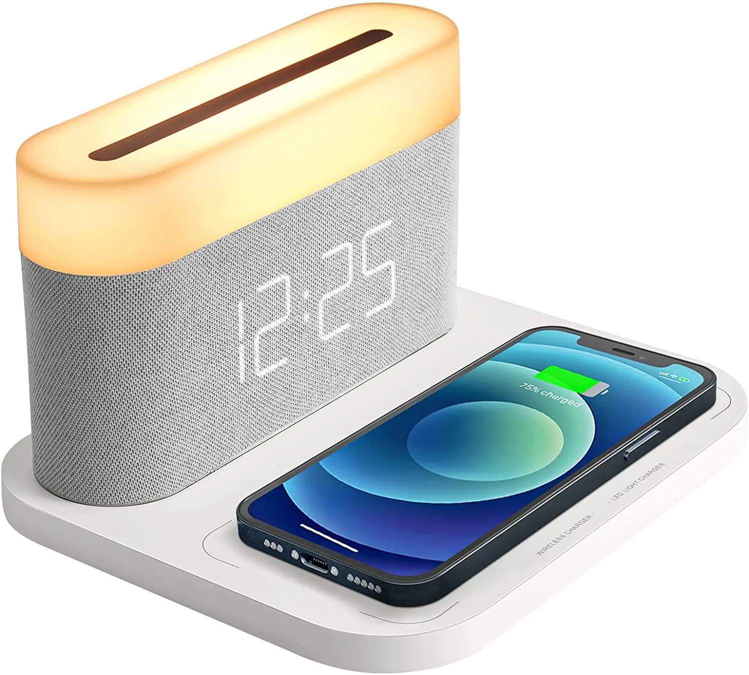 

15W Wireless Charger Pad Stand with Alarm Clock Night Lamp for iPhone 14 13 12 11 X Samsung Xiaomi Phone Fast Charging Station