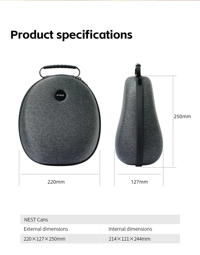 Przenośne pudełko do przechowywania słuchawek FiiO NEST/mini pudełko do przechowywania słuchawek pasuje do modeli EH11/EH13/FT1/Wind/JN3. — zdjęcie produktu 6