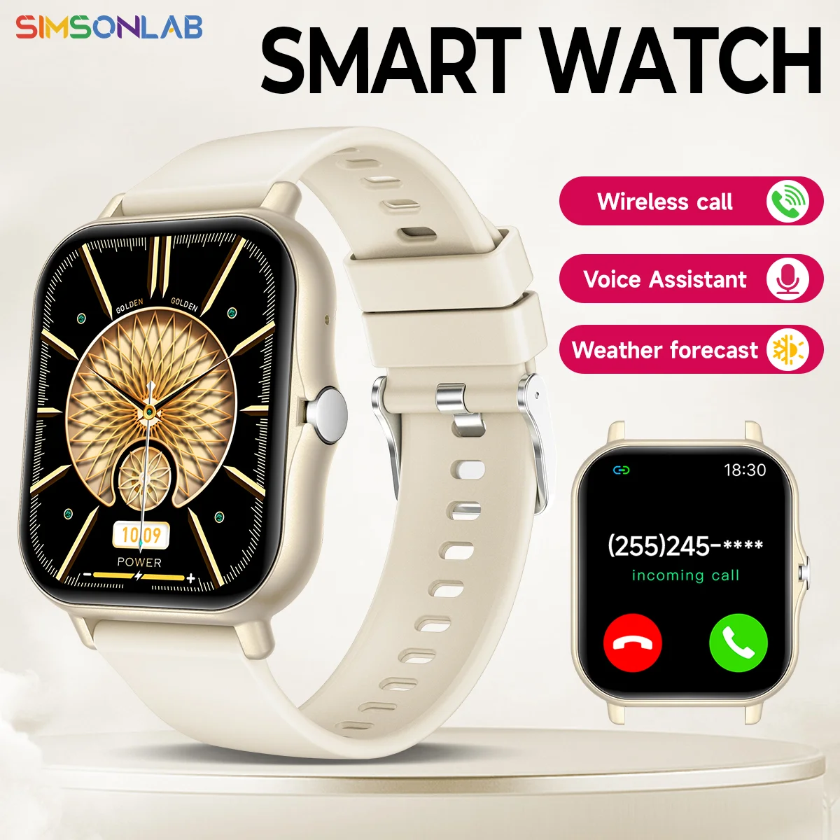 

НОВЫЕ модные умные часы для Android/IOS с мониторингом сна, фитнес-трекером, беспроводными звонками, 100+ видами спорта, управлением музыкой, подарок для мужчин и женщин