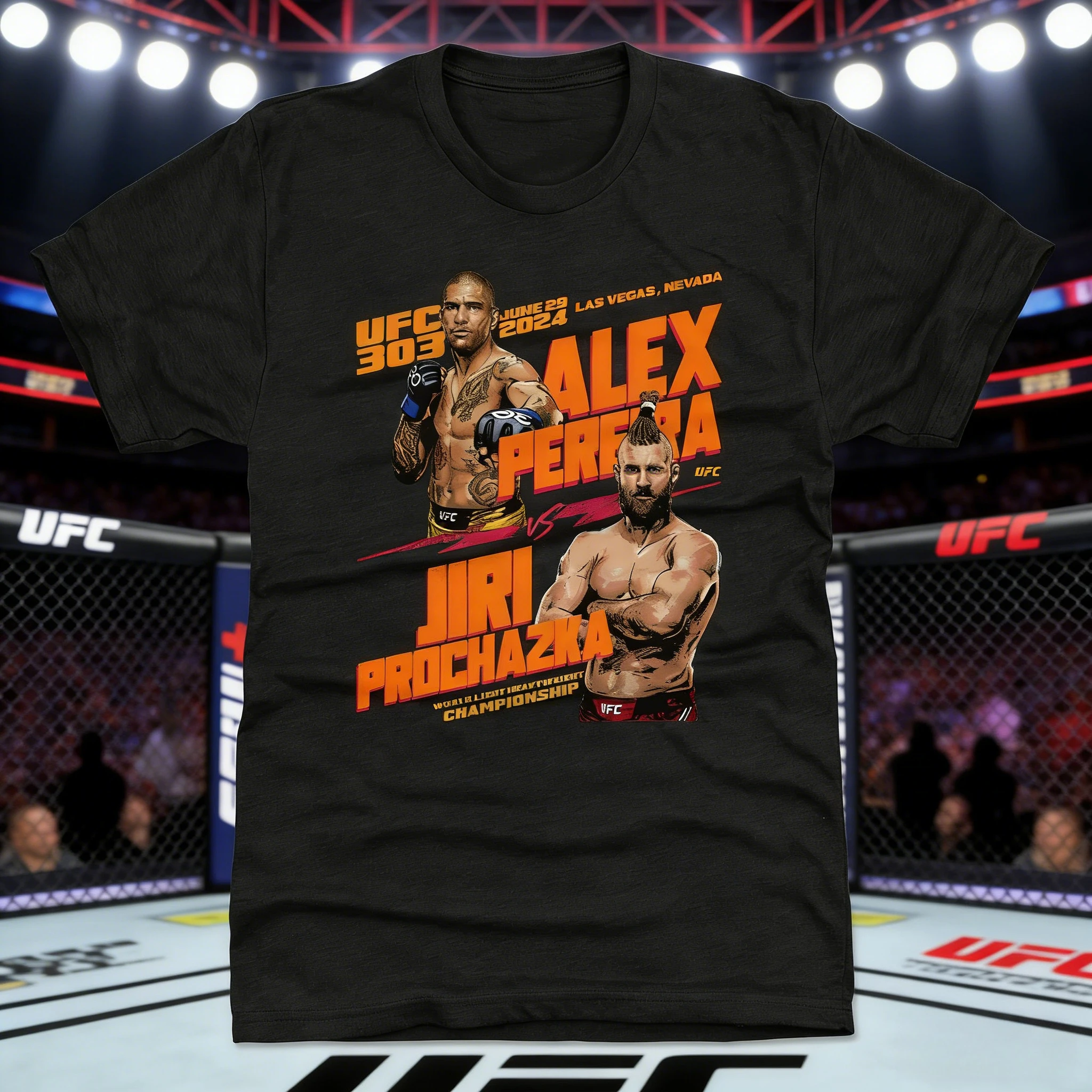 

2026 Summer UFC 303 Alex Pereira Fighting Graphic T-shirt Women Sports Cotton Short Sleeve Loose Leisure Fitness Shirt Unisex