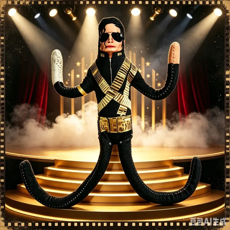 Nouvelle Poupée en Peluche Michael Jackson Abstraite Anime Articulée, Décoration de Bureau et de Maison, Cadeau de Festival