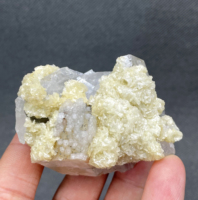 BEST! 114g natural dolomite and Fluorescent calcite and crystal symbiosis mineral specimen