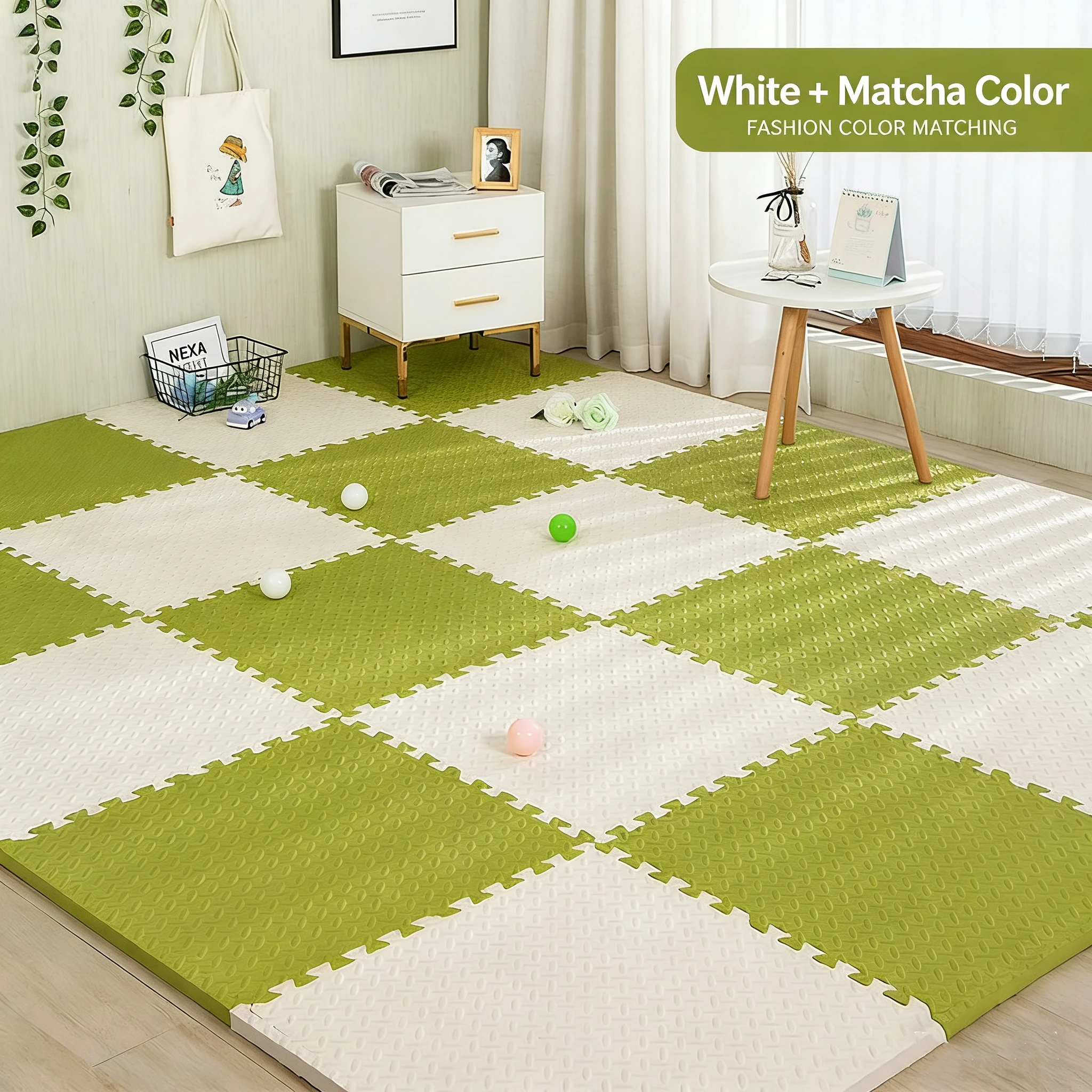 

12pcs Baby Play Mat Puzzle Mat Soft Foam Kids Interlocking Exercise Tiles Rugs Floor Tiles Toy Carpet Soft Carpet 30*30*1cm