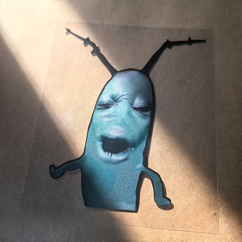 1 قطعة مضحك ميمي دراجة نارية ملصقات مقاومة للماء للدراجات النارية خوذة خزان الوقود لوحات جانبية سكوتر محمول شارات الفينيل #1