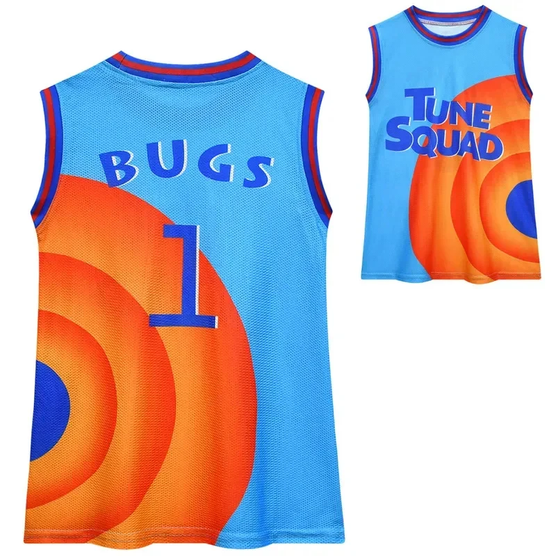 

New Halloween Cosplay Costume Space Jam2 Boys Summer T- No.1 and No.6 T- Fashion Outdoor Leisure Training Sports T-Shirt Sh2026★