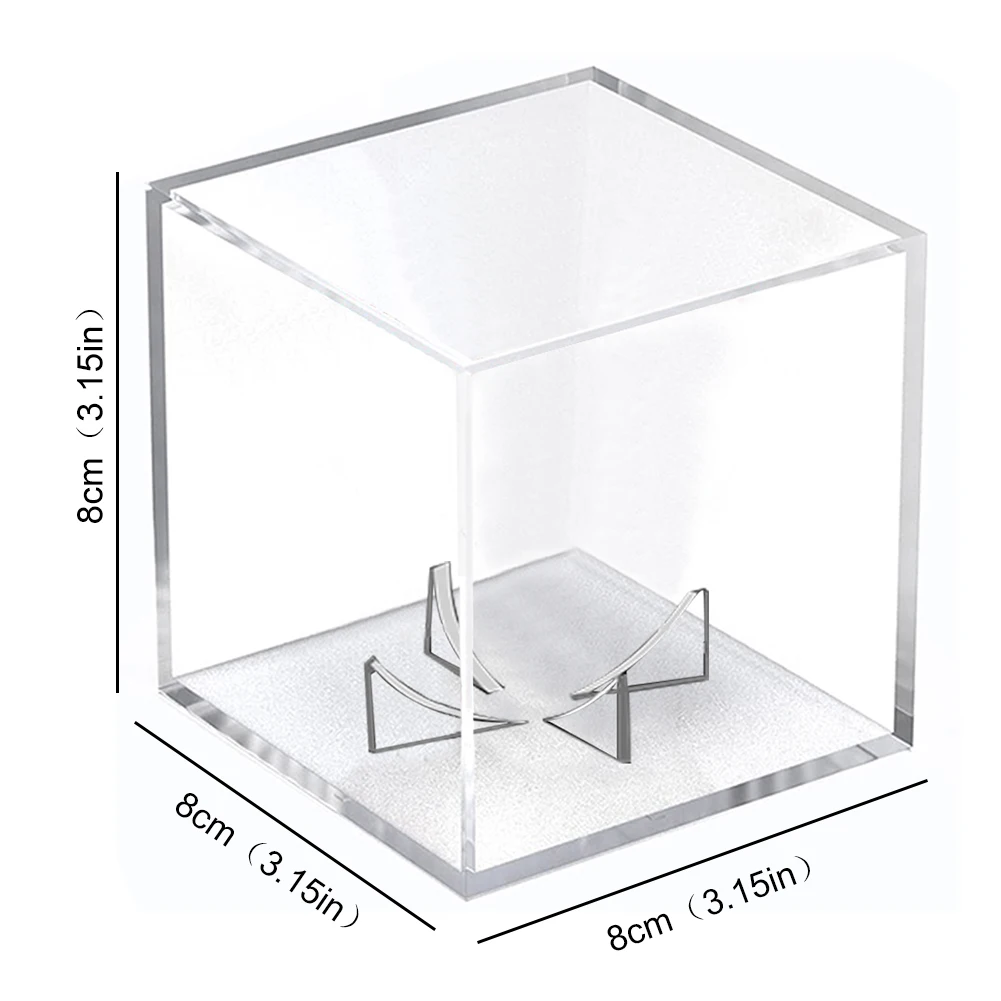 Clear Baseball Storage Box Acrylic Transparent Baseball Showcase Square Dustproof UV Protection Perfit For Memorable Collection