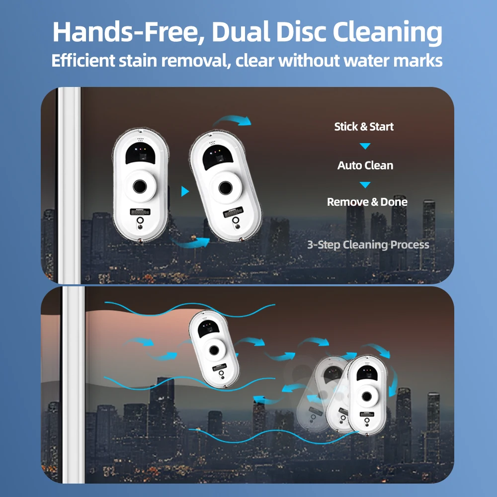 Window Vacuum Cleaning Robot Smart Window Glass Washer Electric Glass Limpiacristale Remote Control Automatic Window Cleaner