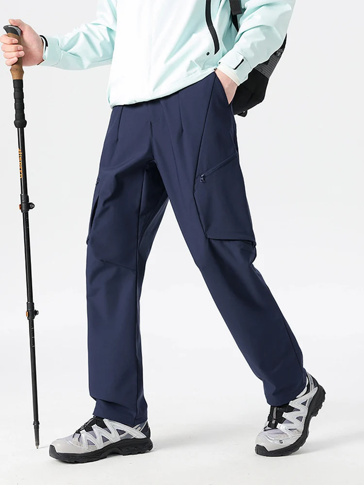 

High-End Outdoor Men's Fce-Lined Thiened Soft ell Casual Trousers Autumn Winter New Sle Functional Windproof Hiking ...