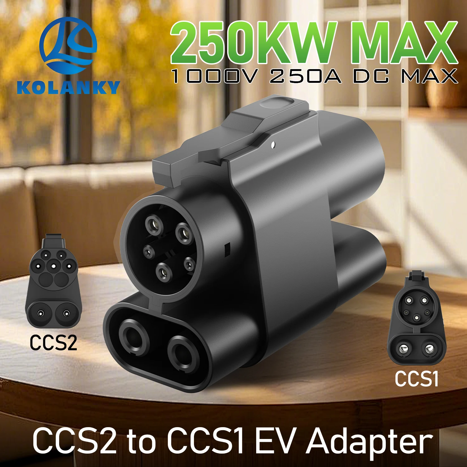 Ccs2 To Ccs1 Fast Charge Adapter 250Kw - อะแดปเตอร์ชาร์จรถยนต์ไฟฟ้า Isigma Fast EV รองรับ CCS2