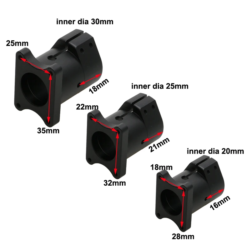 Base de fixation de train d'atterrissage pour Drone agricole UAV RC, 2 pièces, Tube de tuyau 20/25/30mm, trépied, siège fixe, connecteur de montage en alliage d'aluminium
