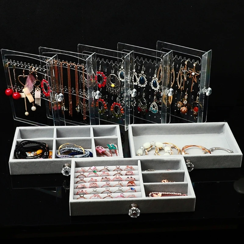 Multi Tiers Jewelry Display Stand Stylish Jewellery Holder Jewelry Storage Box for Dropship