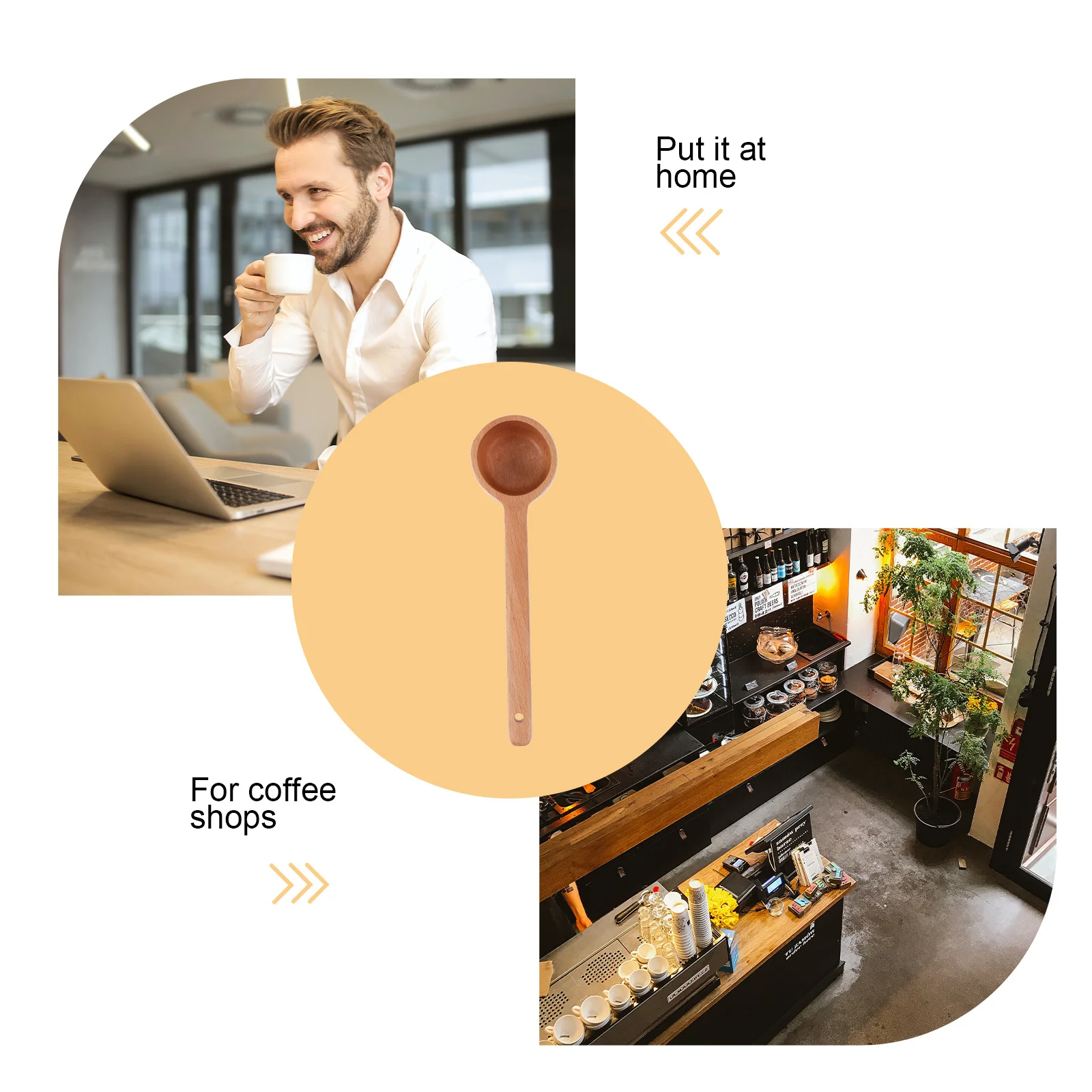 

Wooden Coffee Bean Scoop Eco-Friendly Birch Wood Measuring Reusable Kitchen Tool Smooth Edges Convenient Storage Multipurpose