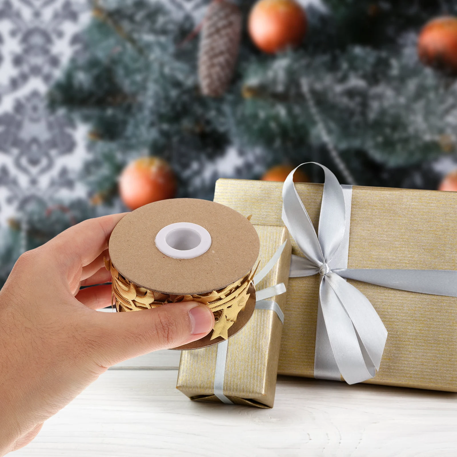 

1 Roll Star Moon Shaped Ribbons For Present Wrapping Diy Crafts Wedding Birthday Decoration Trim Ribbon Spool Holiday Party