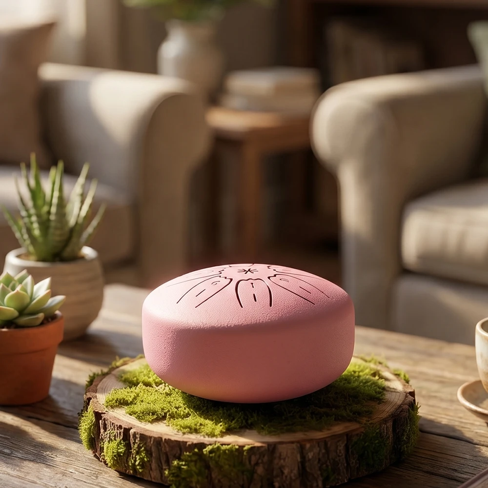 3 Zoll 6-Noten Bunte Regentrommel für Outdoor-Instrumente Mini Handpan Trommel Stahlzungentrommel für Yoga Meditation Geschenk – Detail 5
