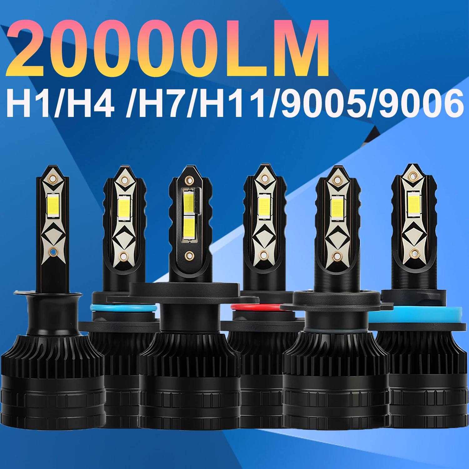 

Car LED Headlight 150W 20000LM Canbus H7 H1 H11 H8 H9 9005 HB3 9006 HB4 Extremely Bright 3570 CSP 1:1 Auto Led Headlamp Bulbs