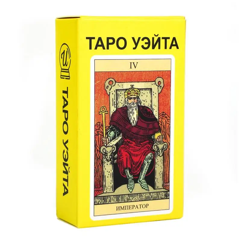 Mazzo di tarocchi portatili Carte edizione russe Mazzi di tarocchi versione russa Carte oracle edizione russa per giochi, regali dei tarocchi