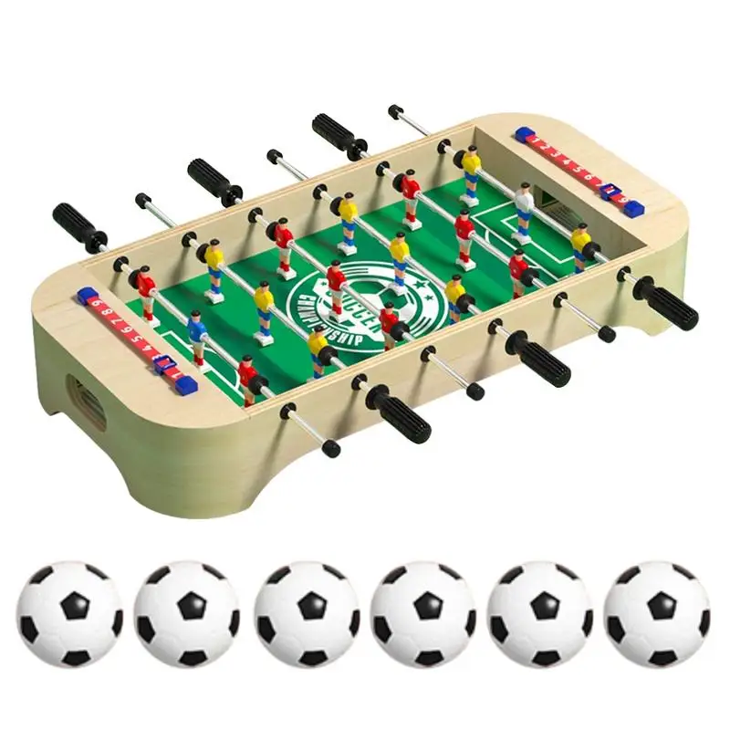 Mini Wooden Kids Table Football Machine parent-child interactive board game educational toy Outdoor Camping Entertainment Game