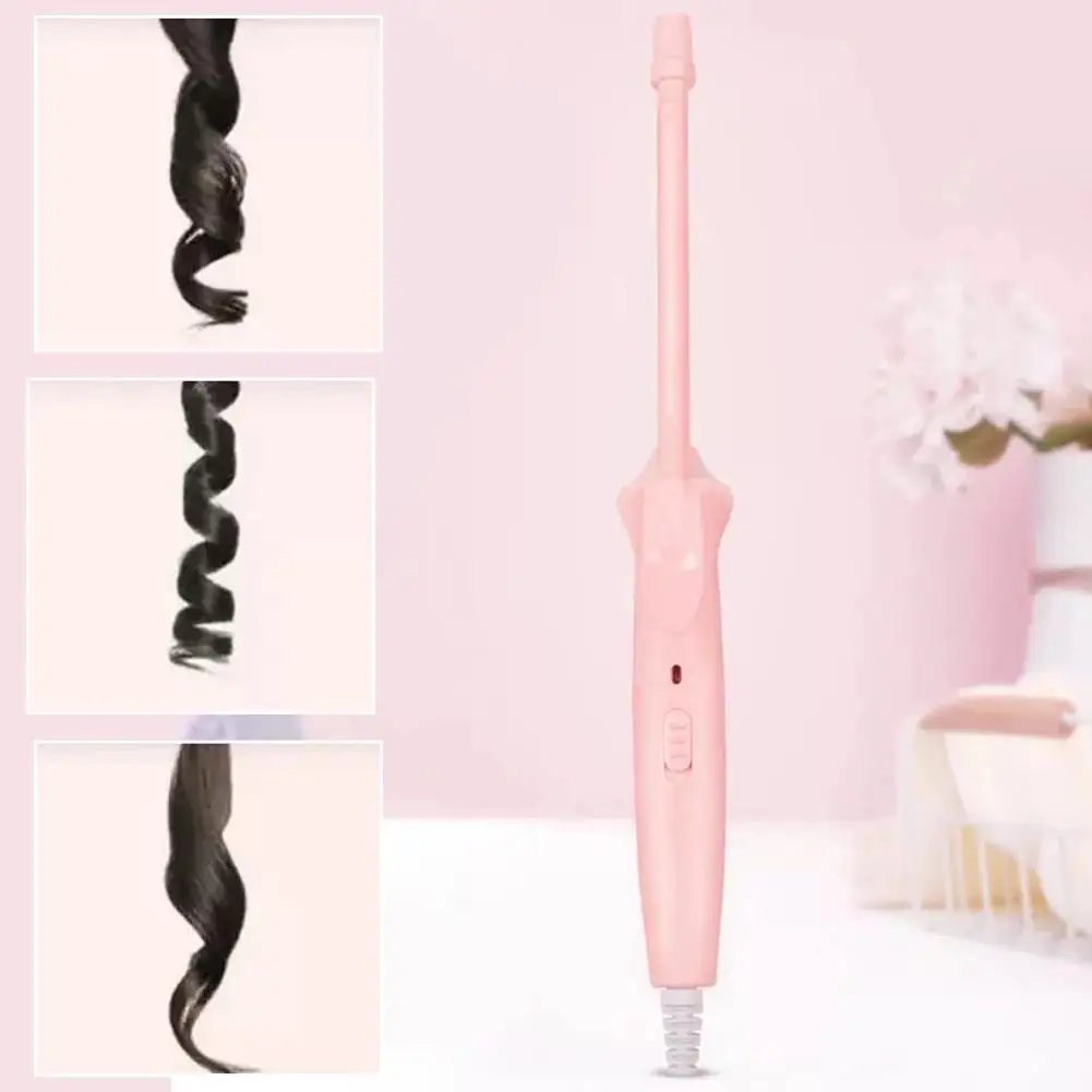 Mini Hair Curling Iron 9mm Curler Wand Professional Curly Tongs Ceramic Electric Salon Styling Tool Small Crimping Iron Curler