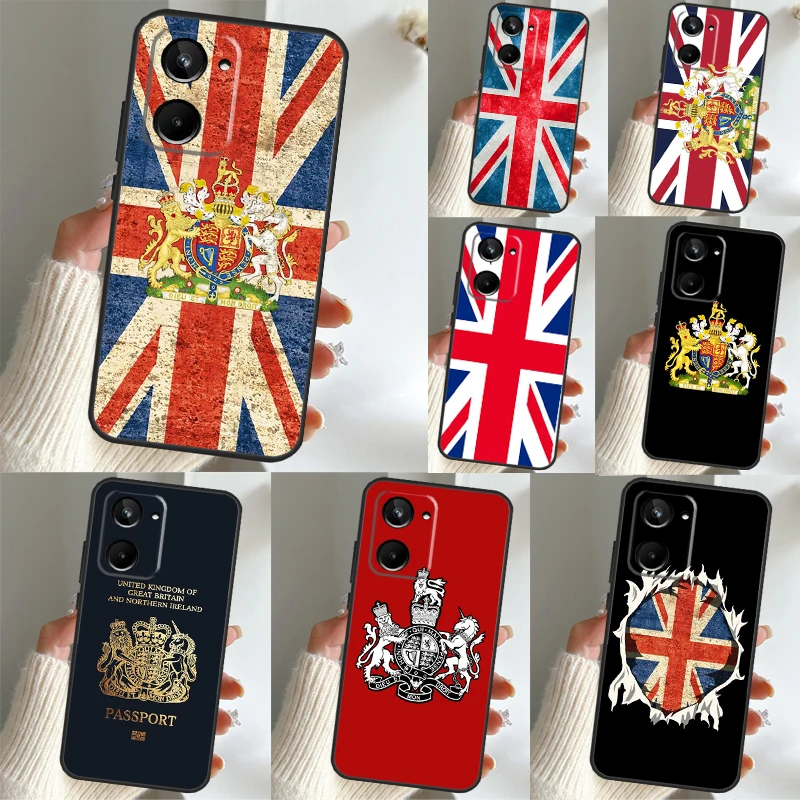 England British UK Union Jack Flag For Realme 10 8 9 Pro Plus 8i C11 C15 C25 C30 C31 C35 C21Y GT Master GT Neo 5 2 3 3T Case