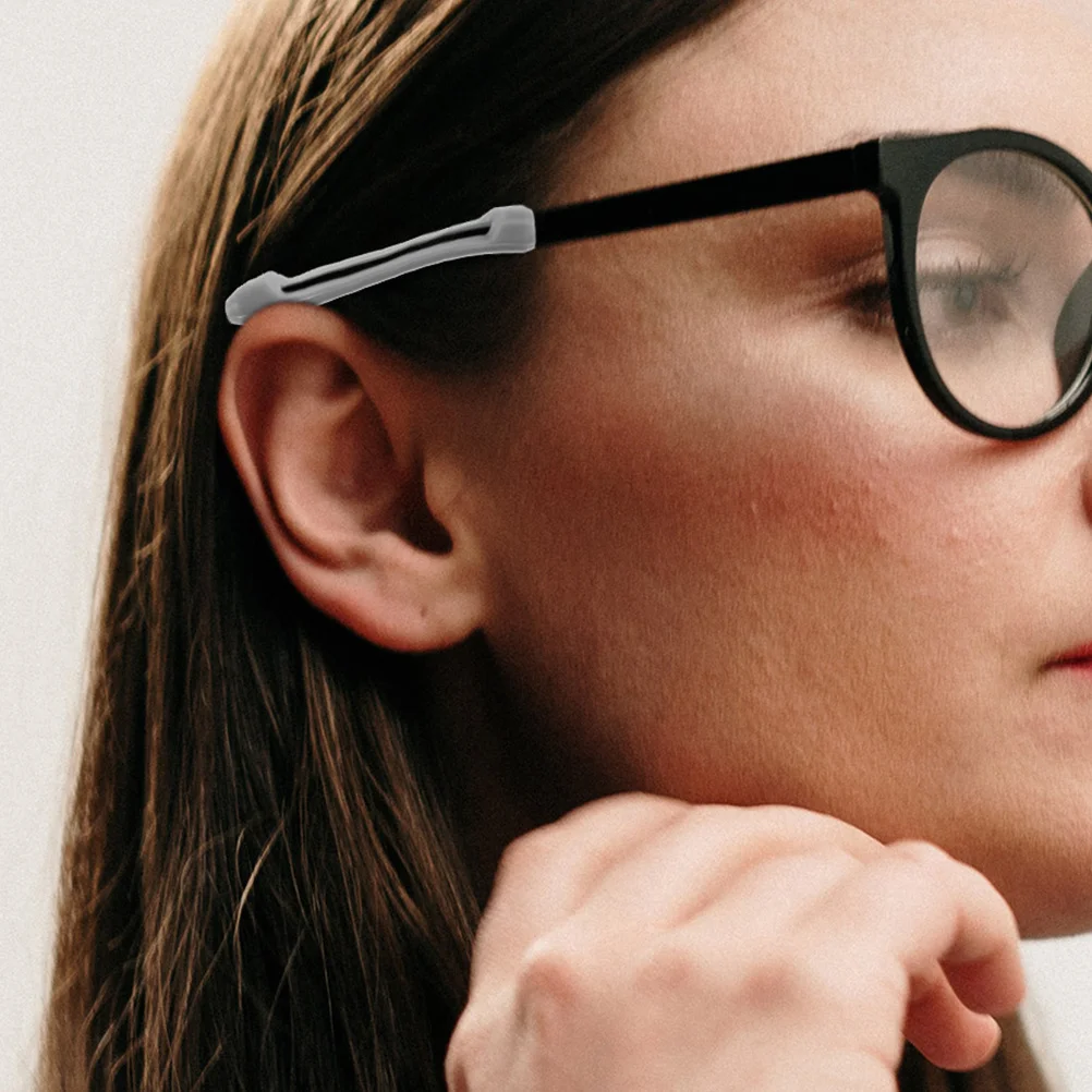 

10pcs Glasses Leg Covers 5 Pairs Silicone Eyeglass Holders Non-Slip Glasses Ear Grips For Reading Sunglasses Anti-Skid Retainer