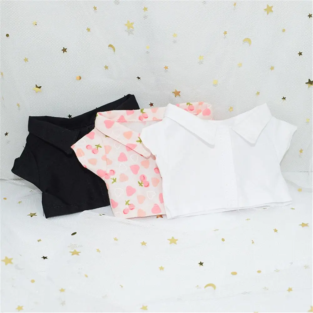 코튼 인형 셔츠 바지, 아메리칸 인형용 귀여운 미니 옷 칼라 코트, 스타 인형 옷, 정장 인형 액세서리, 20 cm, 1PC