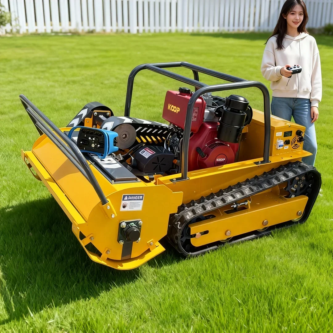 

Customized All Terrain Rubber Track Flail Lawn Mower - CE EPA Certified Remote Control Robot Grass Cutting Equipment