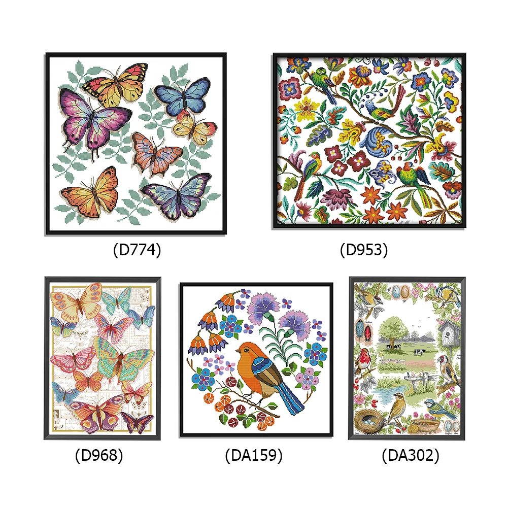 المناظر الطبيعية الحشرات عبر الابره التطريز اليدوية 14CT التطريز مختوم #3