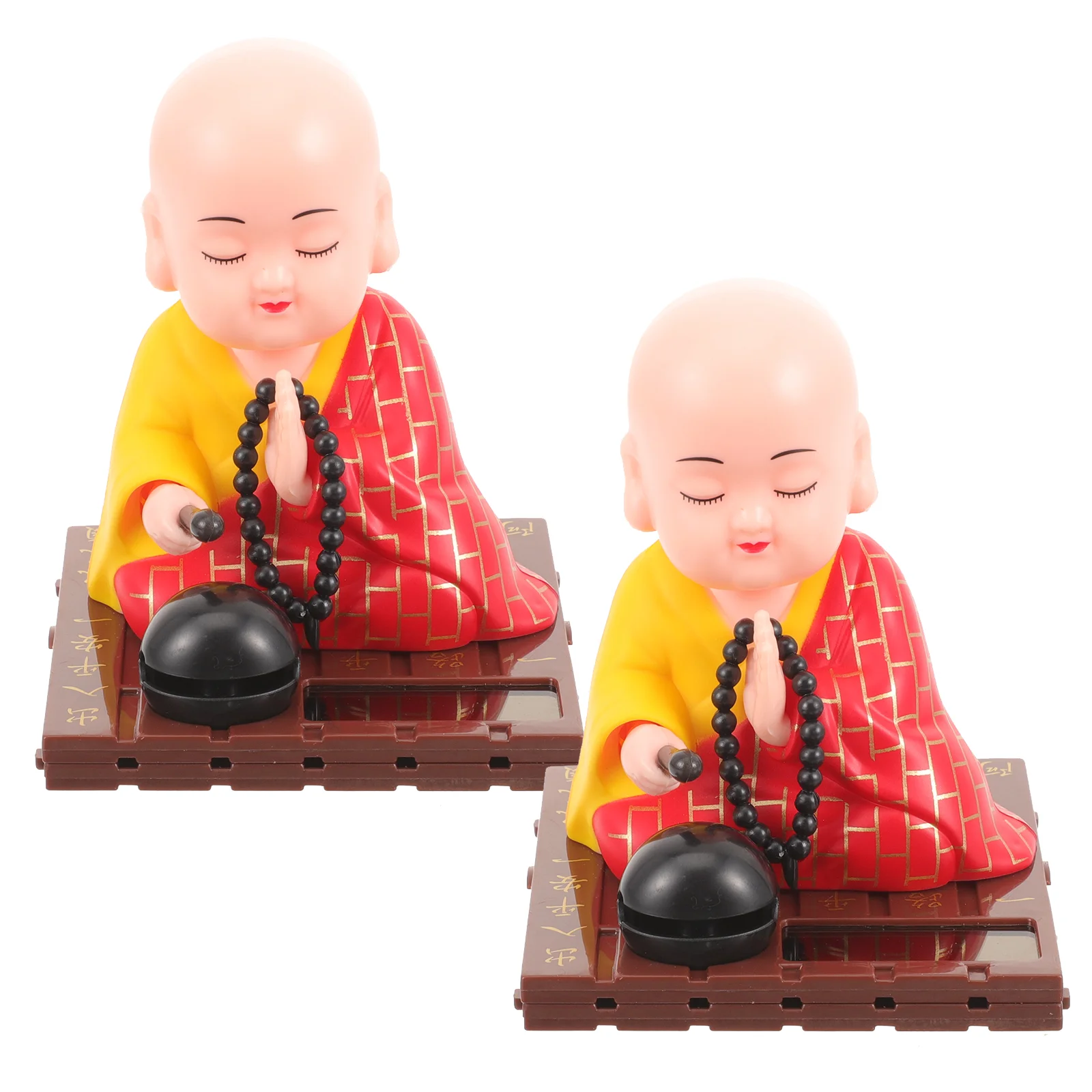 

2 Pcs Car Dashboard Ornament Ornaments Solar Dancing Toys and Women Shaking