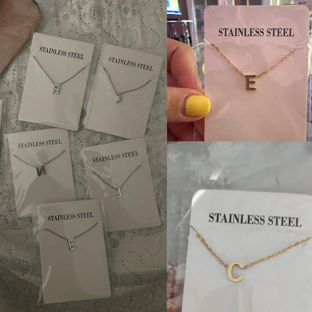 Cazador Minimalistische Initial A-Z Buchstaben Halskette für Frauen Alphabet Edelstahl Halsband Ketten Schmuck Geburtstagsgeschenk Großhandel – Detail 6