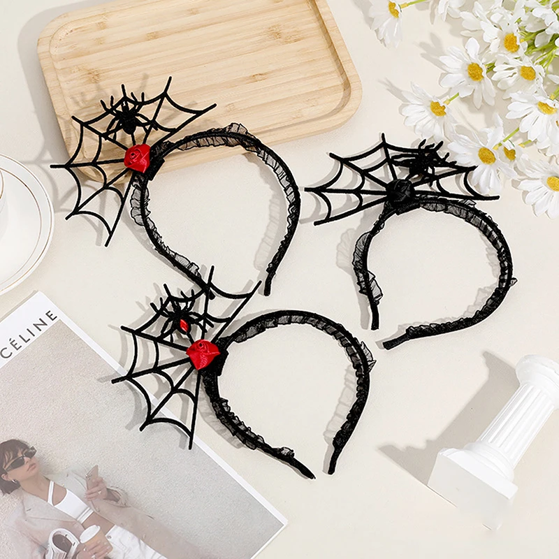 Halloween Spider Web Shape Headband, Cosplay Costumes, Rave Party Prop, Acessórios de Fotografia para Adultos e Crianças