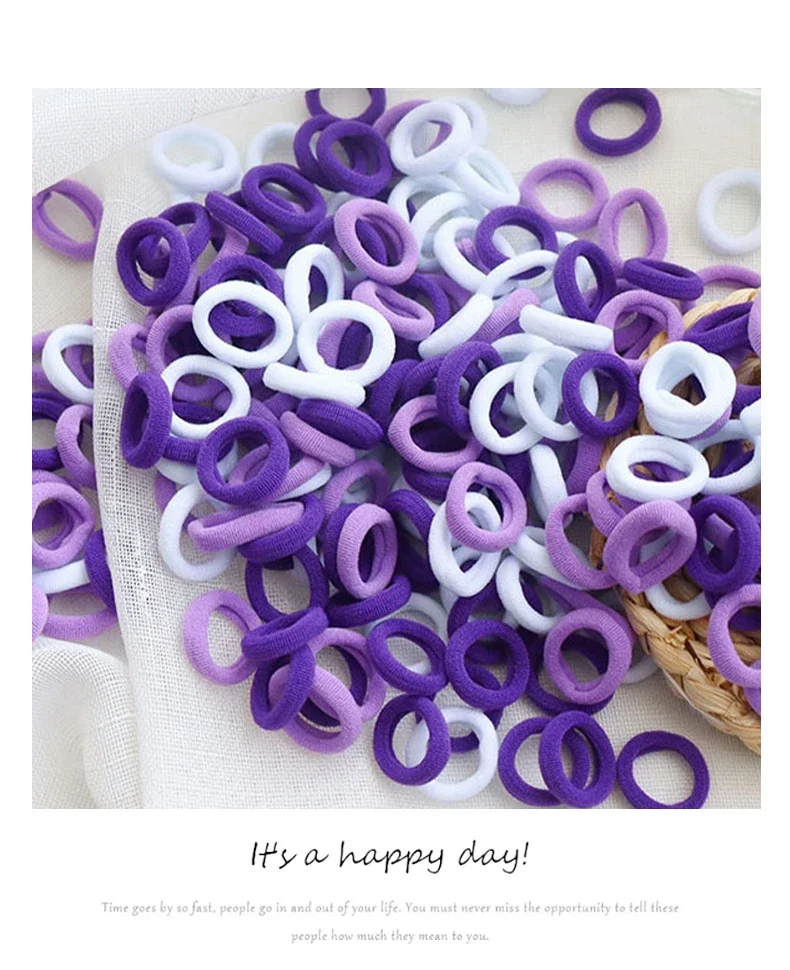 100 teile/satz Kinder Elastische Haarbänder Mädchen Gummiband Für Kinder Süßigkeiten Scrunchie Haar Krawatten Clip Stirnband Baby Haar Zubehör – Detail 9