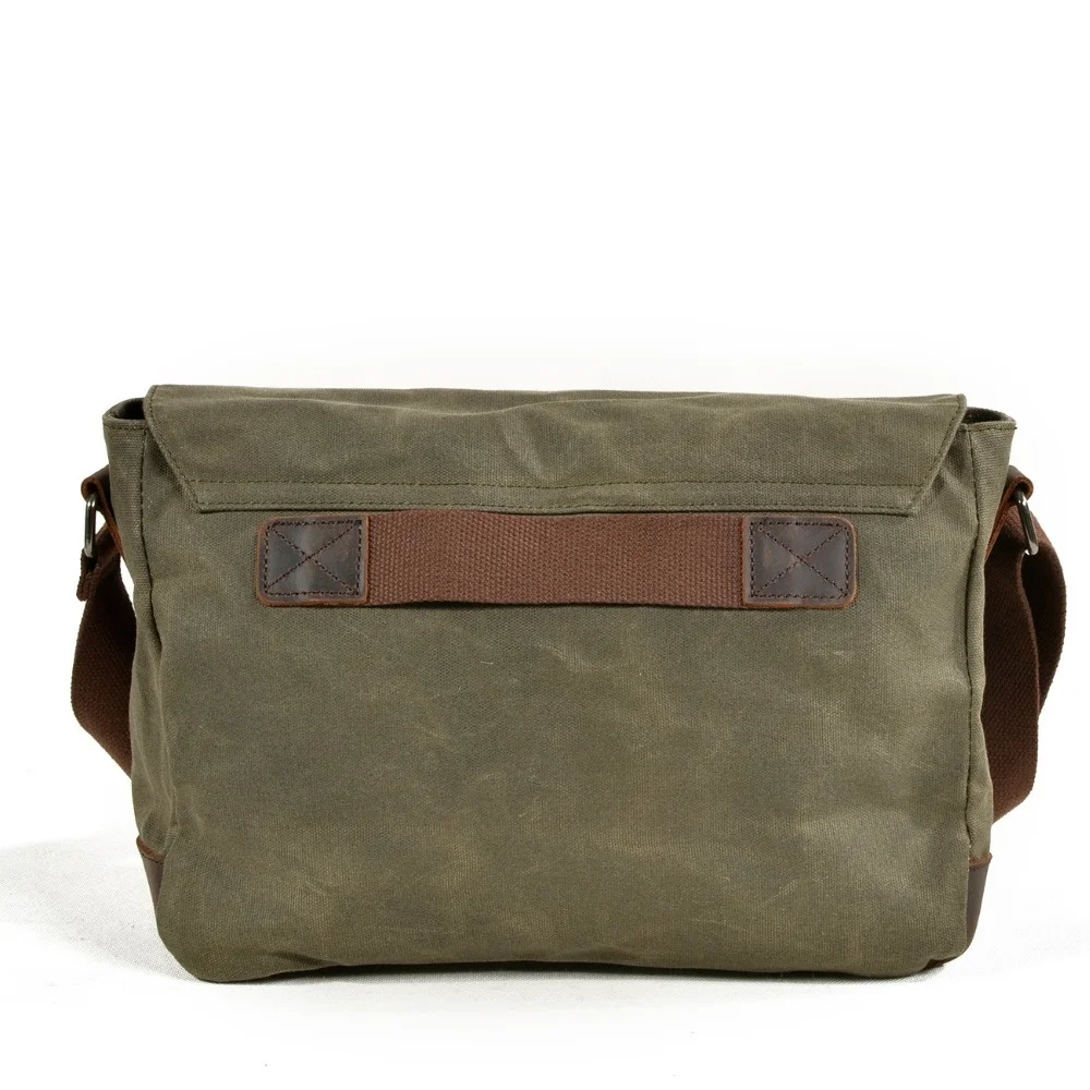 Bolsa tiracolo de lona vintage masculina, bolsas de ombro impermeáveis, bolsa de viagem casual masculina, 2024