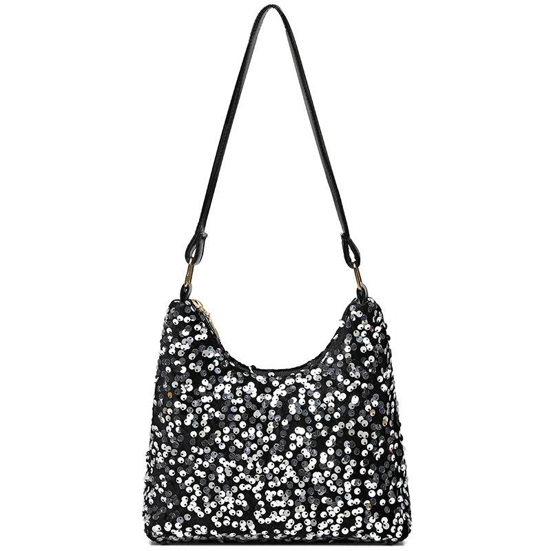 Beliebte, trendige Damenhandtasche im koreanischen Stil mit Pailletten - Vielseitige kleine Umhängetasche – Detail 6