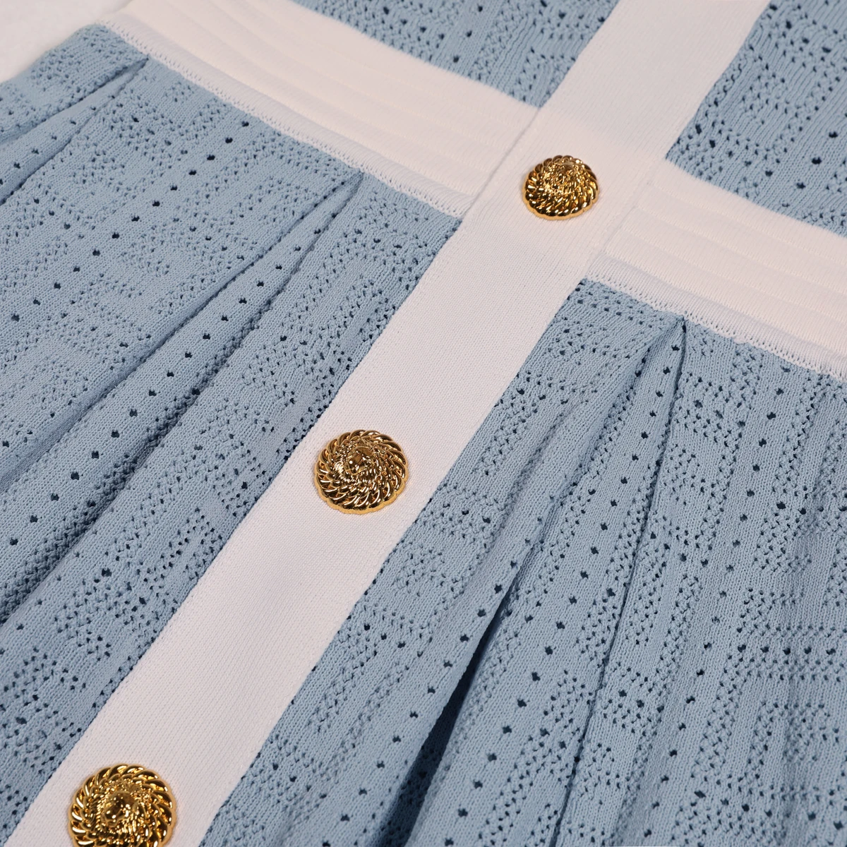 الربيع والصيف المرأة العصرية الجديدة محبوك عشرة آلاف شخصية نمط الإجتماعي زر جولة الرقبة فستان بلا أكمام