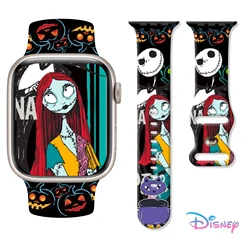 Disney Jack Lisa Series Strap for Apple Watch 10 9 8 7 6 Silicone Sport Band Replaceable Bracelet for iWatch 46mm 44mm 42mm 40mm