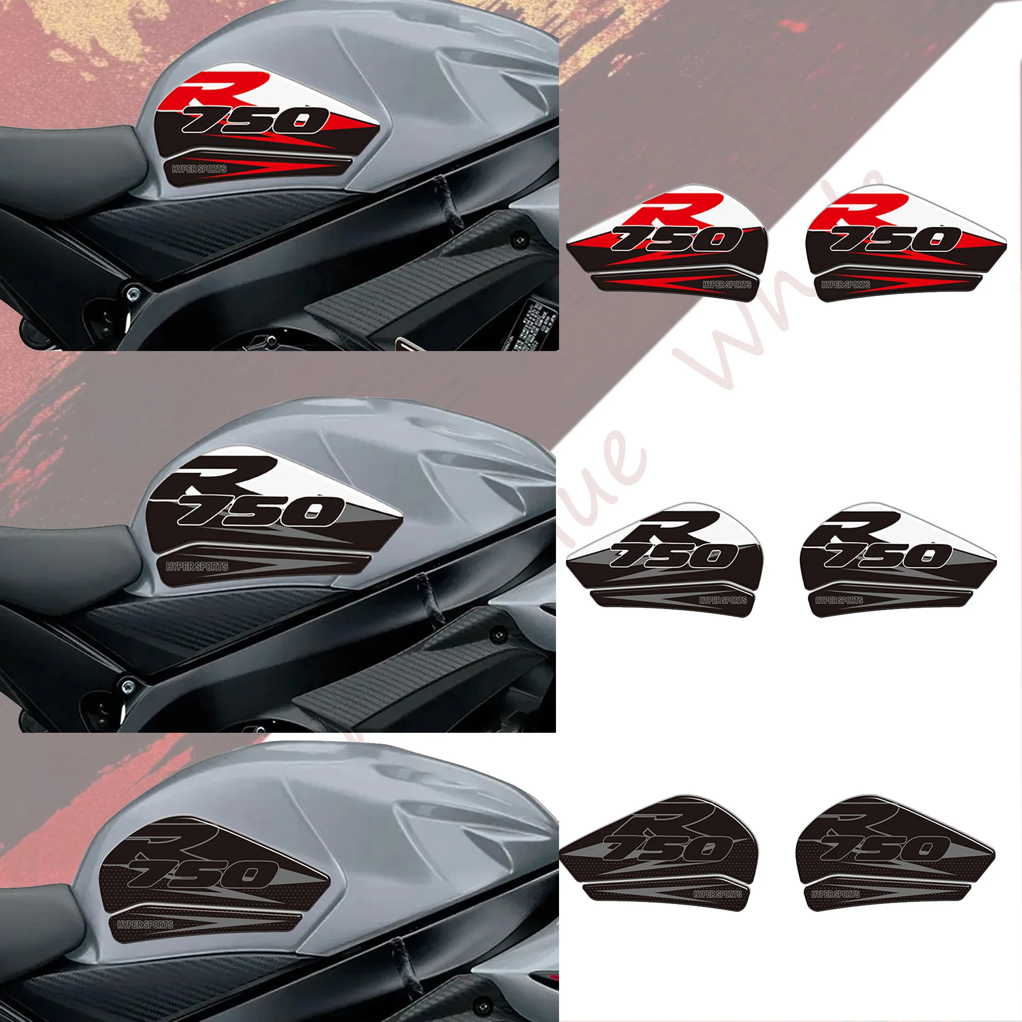 

Motorcycle Stickers Decals Gas Knee Tank Pad 3D Kit For Suzuki GSX-R750 GSXR750 GSXR GSX-R 750 GSX R750 750R Moto Accessories