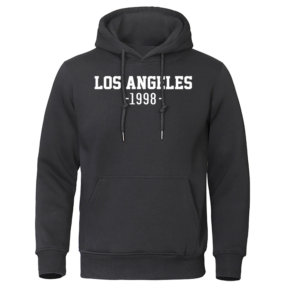 

Los Angeles 1998 Letter Print Men Sweatshirt Fashion O-Neck Hoody Autumn Casual Warm Sportswears Simplicity Loose Mens Hoodies