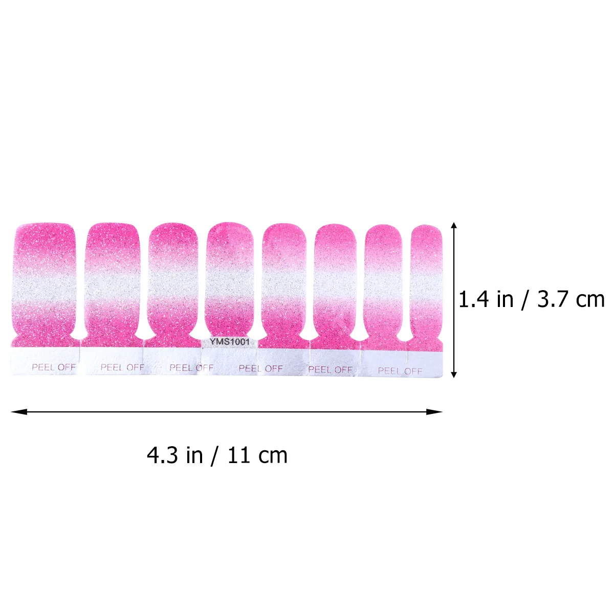 48Pcs Gradual Shade Nail Stickers Unique Art DIY Christmas Halloween Party Safe Material Pink Nail Sticker Fake Nails