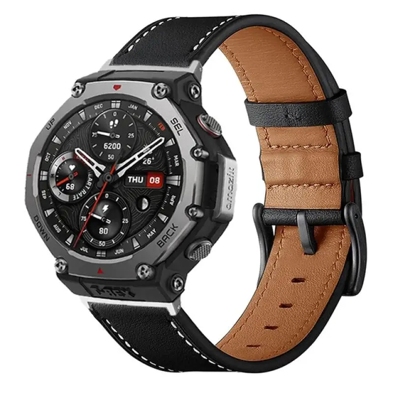 

Кожаный ремешок в стиле ретро для AMAZFIT T REX 3, ремешок для умных часов Correa для Amazfit T-Rex 3, ремешок для часов amazfit t rex 3, браслет на запястье