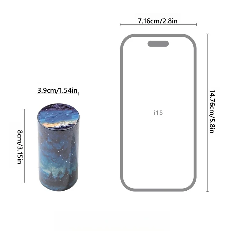 6 Gulungan/Paket Selotip Washi - 8Cm×200Cm - Pola Hutan Langit Berbintang Ajaib, Warna Cerah, Perekat Tahan Lama Cocok untuk Perencana, Jurnal, Botol Air, Kerajinan DIY, Dekorasi Hutan Ajaib, Dekorasi Gaya Alami, Kertas Berkualitas Tinggi, Stiker Dekoratif Eksklusif untuk Penggemar Buku Harian