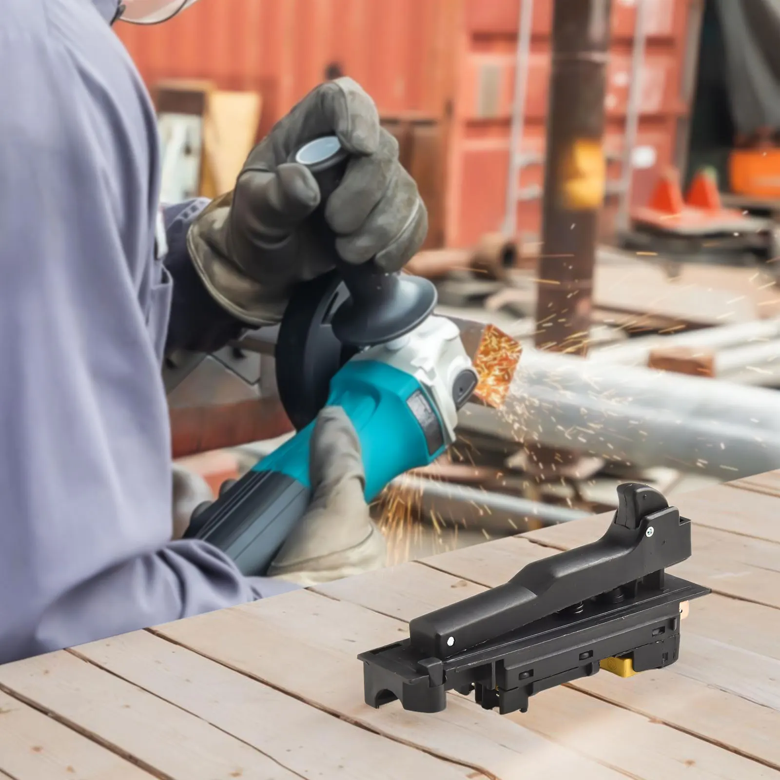 Plastic+Metal Electric Tools for Lock on Switch for 180 GA9030 GA9020 GA7030 GA7020 G18SE3 Angle Grinder 1pc Plastic+Metal