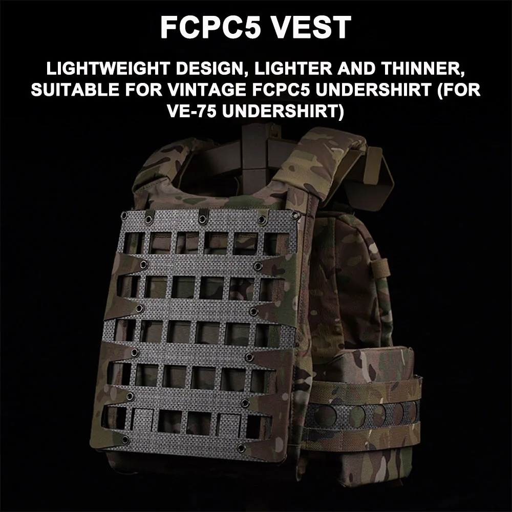 Tactical Molle Zipper Back Panel Board Paintball Airsoft Vest Plate Carrier Expansion Panel Equipment Outdoor Hunting Vest