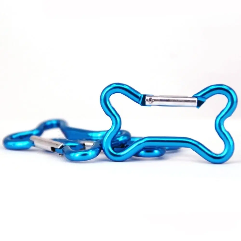 10pcs Bone-shaped Quick Release Carabiner Aluminum Alloy Electrophoresis Novel Style Carabiner Durable Multifunctional