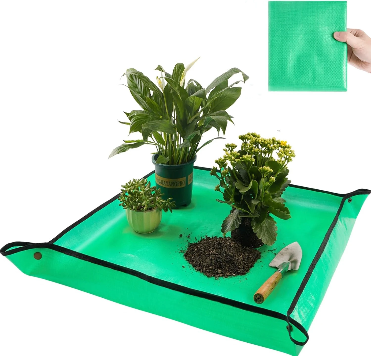 50cm 68cm 100cm Plant Repotting Square Mat Waterproof Transplanting Dirty Catcher Bonsai Succulent Potting Tarp